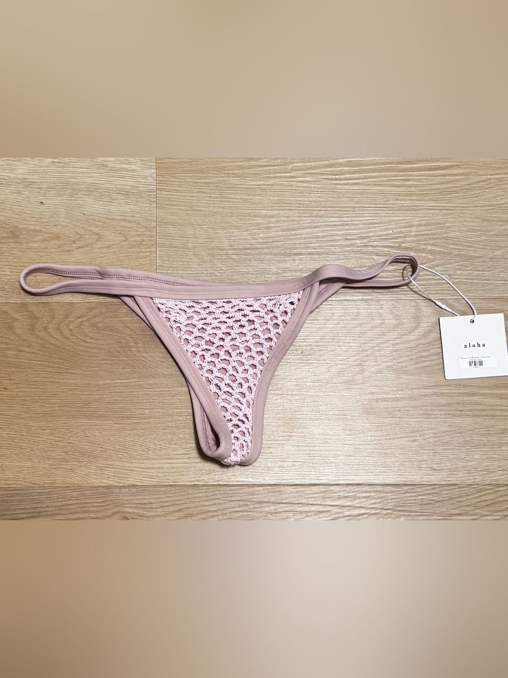 Posh Pua Blush Pink Crochet Bikini Bottom